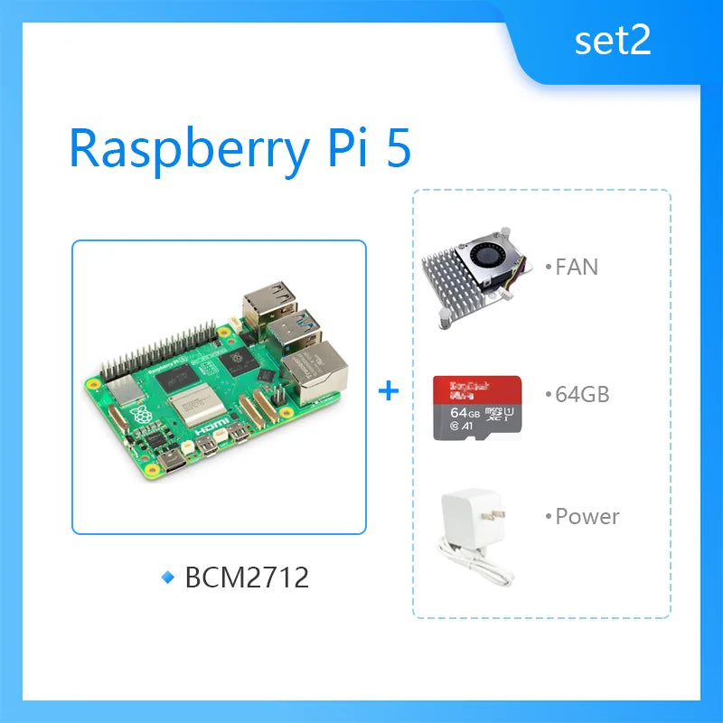 لوحة Raspberry Pi 5 Cortex-A76 Linux 4GB 8GB Arm Board Python Programlama PCIe Gigabit Ethernet USB3.0