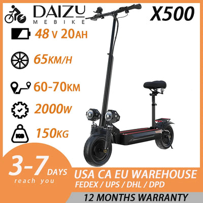 سكوتر كهربائي متعدد الموديلات، سرعة قصوى 45-80 كم/ساعة، محرك بدون فرشاة، نظام فرامل مزدوج، سكوتر كهربائي قابل للطي للبالغين