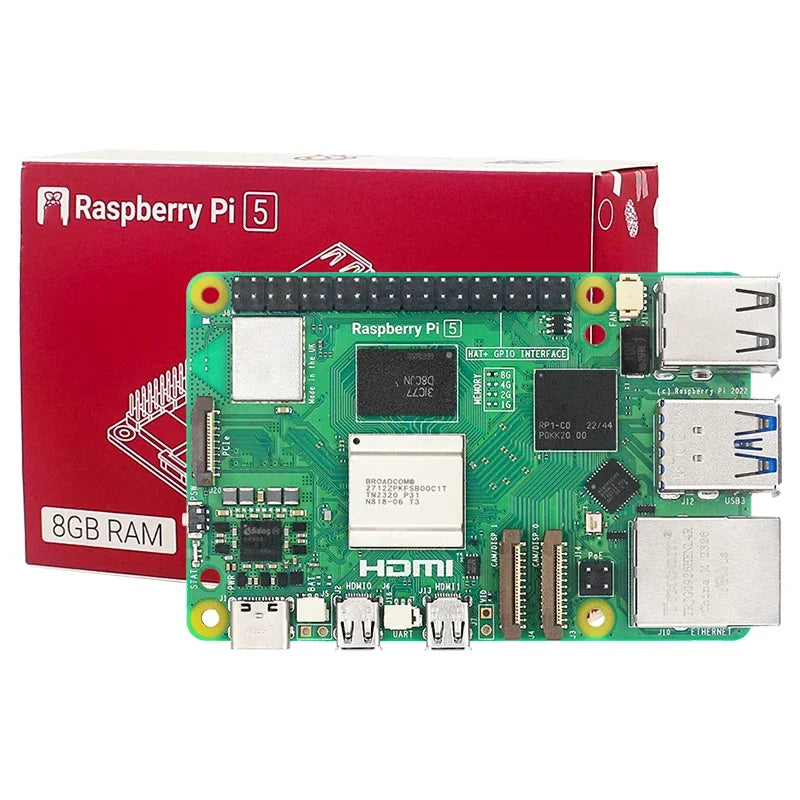 لوحة تطوير Raspberry Pi 5 بسعة 4 جيجابايت/8 جيجابايت ومجموعة برامج LINUX وبرمجة الذكاء الاصطناعي للكمبيوتر واللوحة الأم Raspberry Pi 5 بسعة 4 جيجابايت/8 جيجابايت