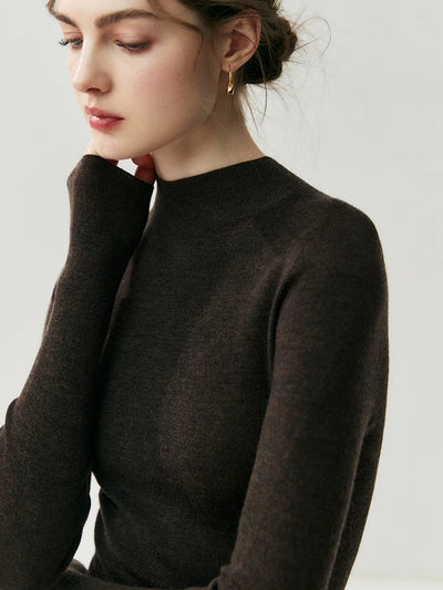 سترة نسائية من CHICUU مصنوعة من الصوف بنسبة 100% وقابلة للغسل في الغسالة، بلوفر برقبة دائرية، مصنوعة من 18 خيطًا من الكشمير الصوفي، مناسبة لفصل الخريف والشتاء