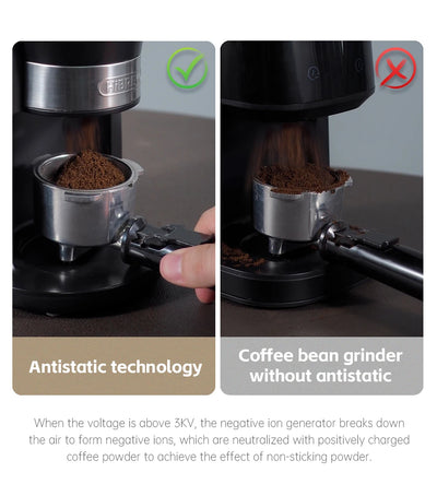 مطحنة قهوة كهربائية أوتوماتيكية من HiBREW مزودة بـ 31 ترسًا لتحضير قهوة الإسبريسو الأمريكية مع خاصية الصب وتخزين حبوب البن G3