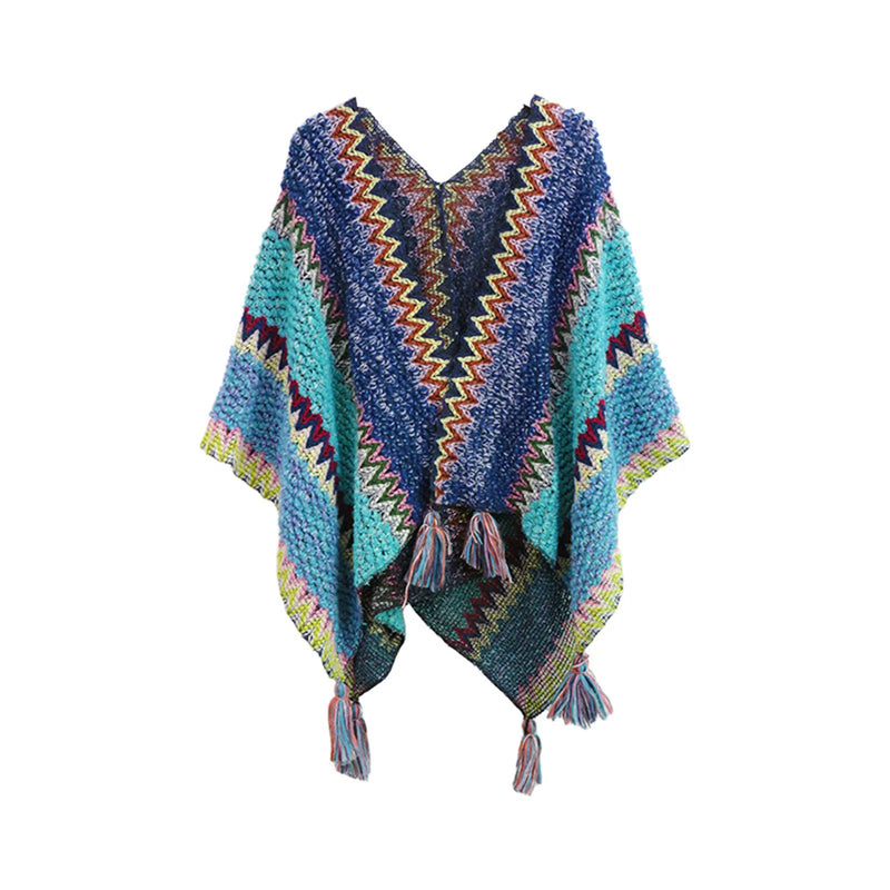 Winter Poncho Coat Women Outfits Casual Chaqueta Mujer Loose Sweater Clothing Vintage Pull Femme Knitted Cardigan Woman Jackets