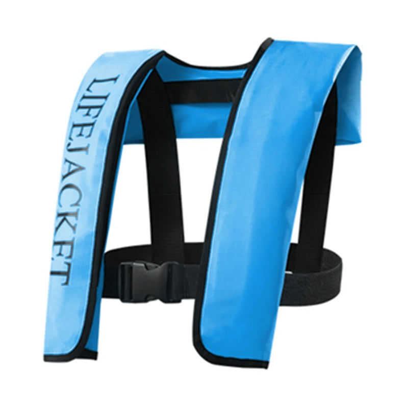 سترة نجاة قابلة للنفخ تلقائيًا للبالغين، سترة نجاة للبالغين، بدلة عائمة آمنة للرياضات المائية والتجديف وصيد الأسماك وركوب الأمواج وسترة البقاء على قيد الحياة