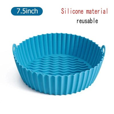 50 قطعة من ورق المقلاة الهوائية القابل للاستخدام مرة واحدة، ورق غير لاصق للخبز، بطانات ورق المقلاة الهوائية المستديرة، ملحقات ورقية للمطبخ