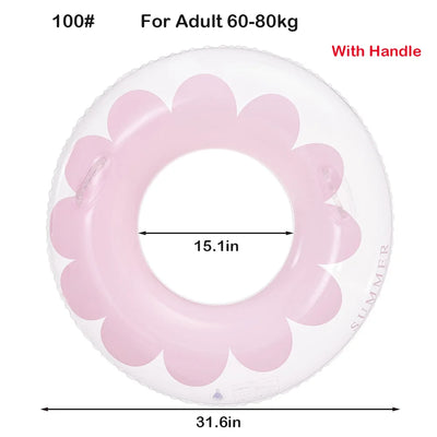 ROOXIN Baby Child حلقة مقعد سباحة قابلة للنفخ أنبوب حلقة سباحة للأطفال والكبار حلقة سباحة تعويم حمام السباحة معدات اللعب المائية