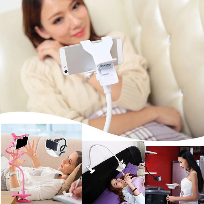 Mobile Phone Holder Flexible Adjustable Cellphone Holder Clip Support Telephone Home Bed Desktop Mount Bracket Smartphone Stand