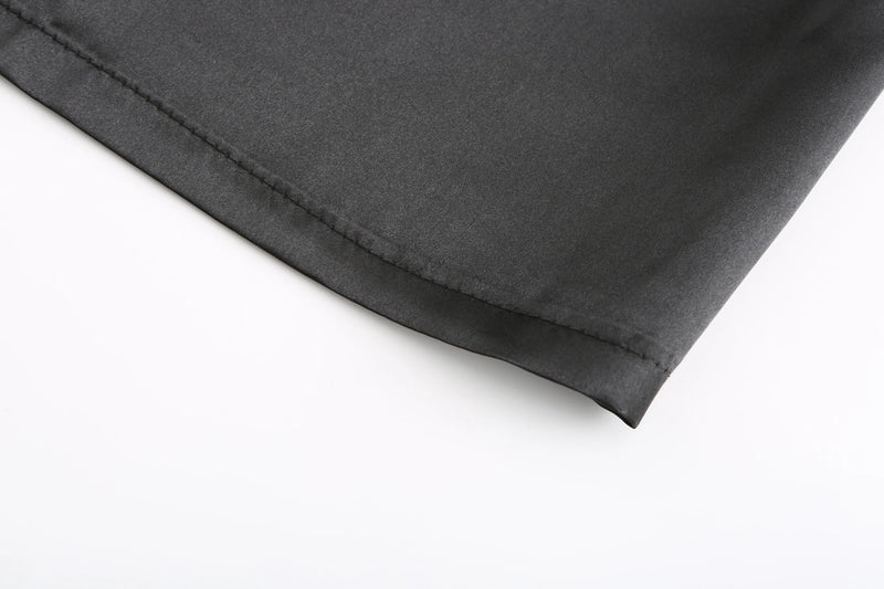 رداء نسائي أسود من الساتان الحريري لحفلات الزفاف وحفلات الزفاف ووصيفات العروس وأرواب كيمونو وملابس نوم