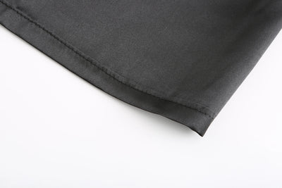 رداء نسائي أسود من الساتان الحريري لحفلات الزفاف وحفلات الزفاف ووصيفات العروس وأرواب كيمونو وملابس نوم