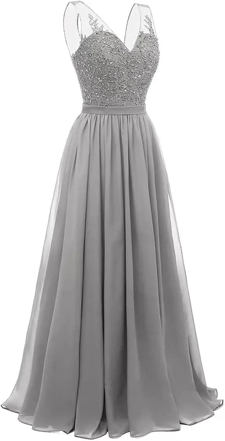 فساتين وصيفات العروس من الشيفون باللون الفيروزي بفتحة على شكل حرف V، طويلة من الدانتيل، مطرزة بالخرز، فساتين سهرة رسمية، توصيل مجاني، ضيف، حفل زفاف