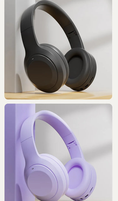 #سماعات رأس لاسلكية بتقنية البلوتوث 5.3 فوق الأذن، سماعات رأس ستيريو عالية الدقة، سماعة رأس رياضية حقيقية للألعاب، مشغل موسيقى TF/AUX مع ميكروفون عالي الدقة، هدايا