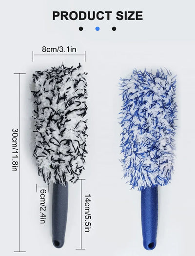 فرشاة تنظيف عجلات السيارة من SEAMETAL، فرشاة محمولة من القطيفة لمحور عجلة السيارة، أداة غسيل، فرشاة إزالة الغبار للعناية بتفاصيل السيارة