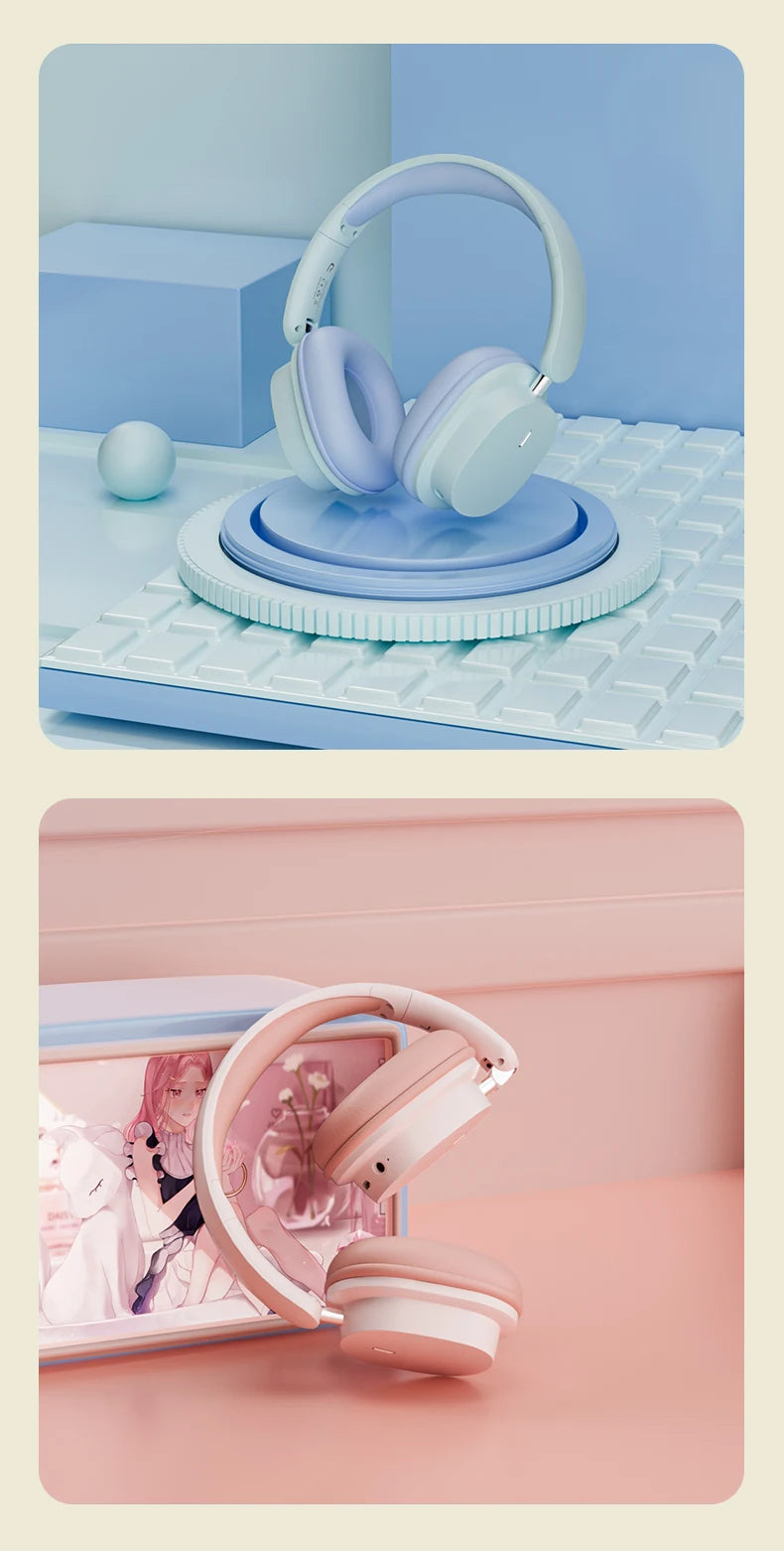 سماعة رأس بلوتوث أصلية SY-T2 عالية الجودة مع ميكروفون لاسلكي لتقليل الضوضاء وسماعات رأس سلكية للاعبين