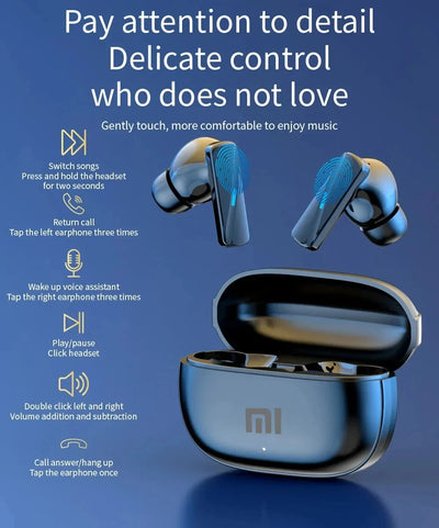 Xiaomi TWS Wireless Bluetooth Headset Touch Control Mic Earbuds Wireless Headphones Noise Cancelling In-Ear Handsfree With Mic