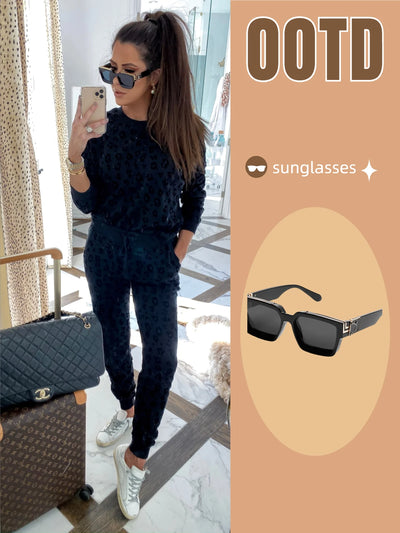 نظارات شمسية فاخرة من Ruiao Retro Black Millionaire Shades 2025 للرجال من تصميم العلامة التجارية الشهيرة نظارات شمسية مربعة للرجال والنساء