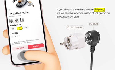 ماكينة صنع قهوة HiBREW Cafetera 20 بار من الفولاذ المقاوم للصدأ شبه أوتوماتيكية فائقة النحافة ESE POD &amp; مسحوق ماكينة صنع قهوة اسبريسو وكابتشينو بالماء الساخن H11