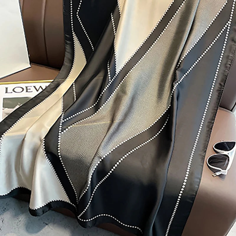 وشاح ربيعي نسائي بتصميم فاخر مصنوع من مادة البوليستر وشاح ناعم وشال ناعم للشاطئ