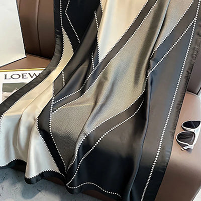 وشاح ربيعي نسائي بتصميم فاخر مصنوع من مادة البوليستر وشاح ناعم وشال ناعم للشاطئ