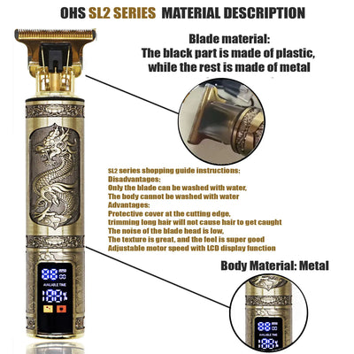 ماكينة قص الشعر T9 لإصلاح اللحية وحلاقة شعر الجسم وقص الشعر وماكينة قص الشعر الكهربائية للرجال وماكينة حلاقة 0 مم
