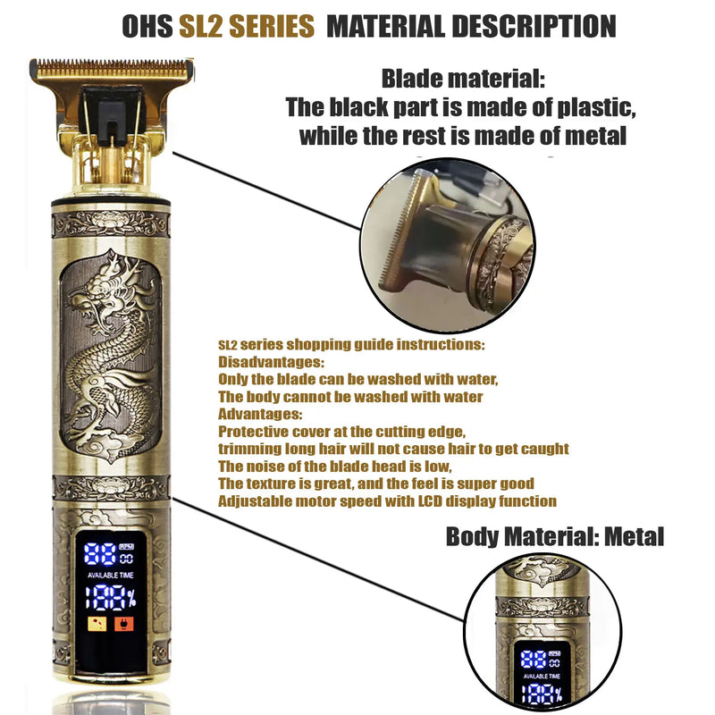 ماكينة قص الشعر T9 لإصلاح اللحية وحلاقة شعر الجسم وقص الشعر وماكينة قص الشعر الكهربائية للرجال وماكينة حلاقة 0 مم