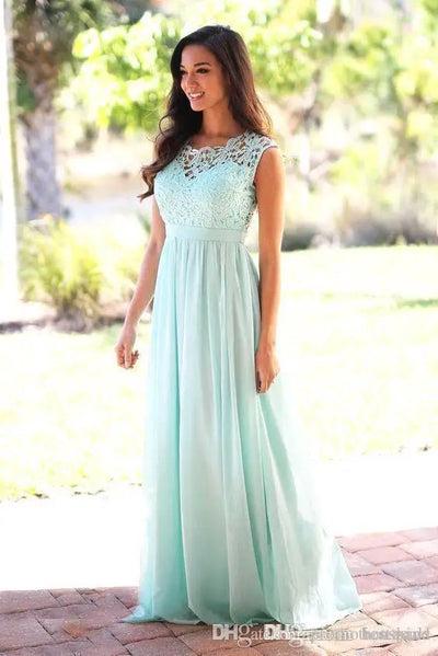 فساتين وصيفات العروس الكلاسيكية الوردية الأنيقة من الدانتيل والشيفون على شكل حرف A وظهر وهمي ماكسي رسمي لحفلات الزفاف والسهرة الرسمية