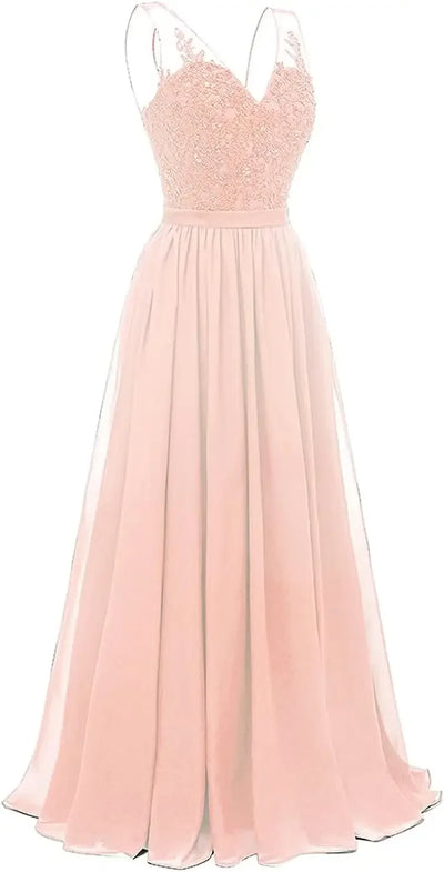 فساتين وصيفات العروس من الشيفون باللون الفيروزي بفتحة على شكل حرف V، طويلة من الدانتيل، مطرزة بالخرز، فساتين سهرة رسمية، توصيل مجاني، ضيف، حفل زفاف