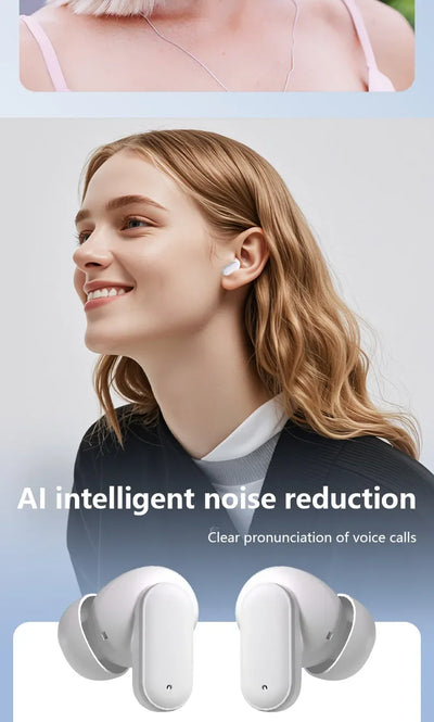 سماعات أذن شاومي اللاسلكية بتقنية البلوتوث، مضادة للضوضاء، رياضية، مقاومة للماء، متوافقة مع أنظمة أندرويد وiOS وأجهزة الكمبيوتر، عمر بطارية طويل