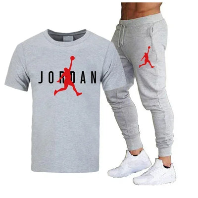 مجموعة ملابس رياضية رجالية صيفية الأكثر مبيعًا في عام 2025، مكونة من تي شيرت وبنطلون وبنطلون رياضي كاجوال للياقة البدنية وقميص وبنطلون رياضي وأزياء الهيب هوب - مجموعات رجالية -