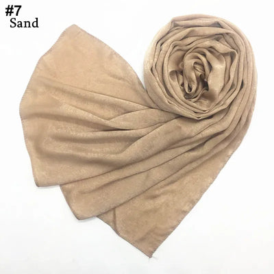 Women's Silk-like Satin Scarf Solid Color Thick Closed Toe Shawl Scarf Factory Direct Supply