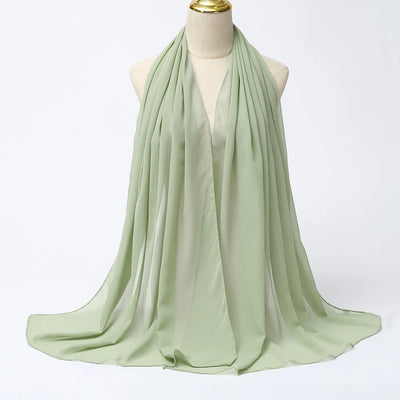 Muslim Chiffon Hijab Scarf Women Long Solid Color Head Wrap For Women Hijabs Scarves Ladies Muslim Veil Jersey Hijabs
