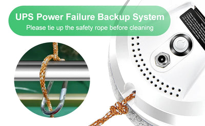 روبوت تنظيف النوافذ المنزلية من PuRuiKai، مكنسة كهربائية ذكية لتنظيف زجاج النوافذ بمفتاح واحد