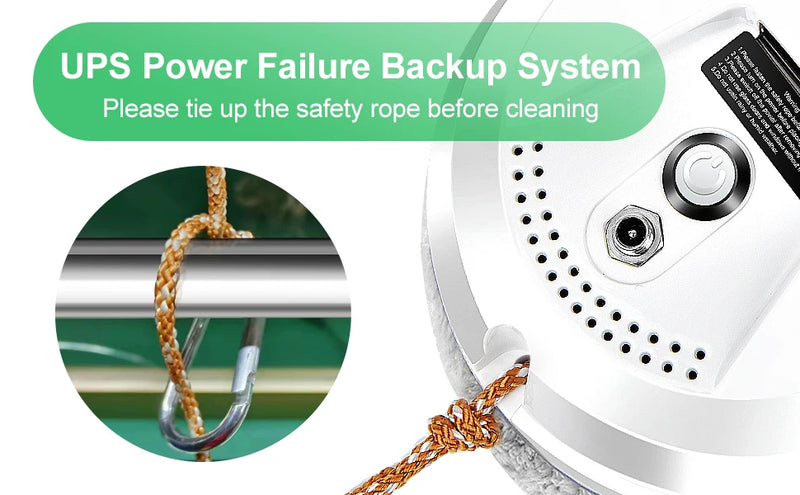 روبوت تنظيف النوافذ المنزلية من PuRuiKai، مكنسة كهربائية ذكية لتنظيف زجاج النوافذ بمفتاح واحد