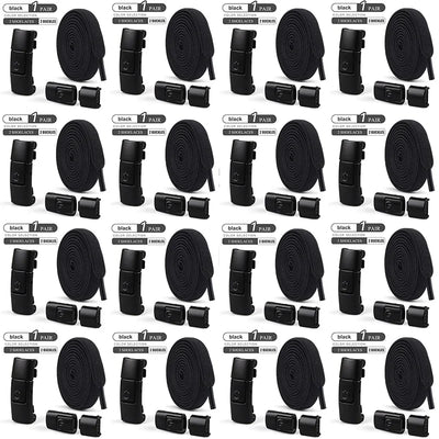 أربطة أحذية بدون رباط مقاس 8 مم، أربطة أحذية بقفل ضاغط بدون رباط، أربطة مرنة للأحذية الرياضية للأطفال والكبار، أربطة أحذية مسطحة واسعة للأحذية