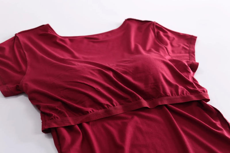 بيجامات صيفية نسائية كاجوال من قطعة واحدة مقاس M-4XL بأكمام قصيرة وقميص نوم ووسادة صدر وقميص نوم للاسترخاء وارتداء خارجي