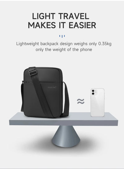 حقائب كتف من Tigernu للرجال، حقائب رسول، حقائب كروسبودي من مادة TPU، حقيبة أنيقة للرجال لأجهزة iPad مقاس 9.7 بوصة، حقيبة سفر صغيرة بحزام