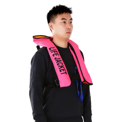 سترة نجاة يدوية قابلة للنفخ سترة نجاة للبالغين للرياضات المائية والسباحة وصيد الأسماك وسترة البقاء على قيد الحياة