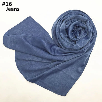 Women's Silk-like Satin Scarf Solid Color Thick Closed Toe Shawl Scarf Factory Direct Supply
