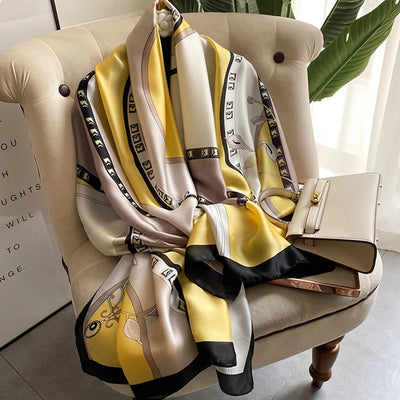 وشاح ربيعي نسائي بتصميم فاخر مصنوع من مادة البوليستر وشاح ناعم شال ناعم للشاطئ