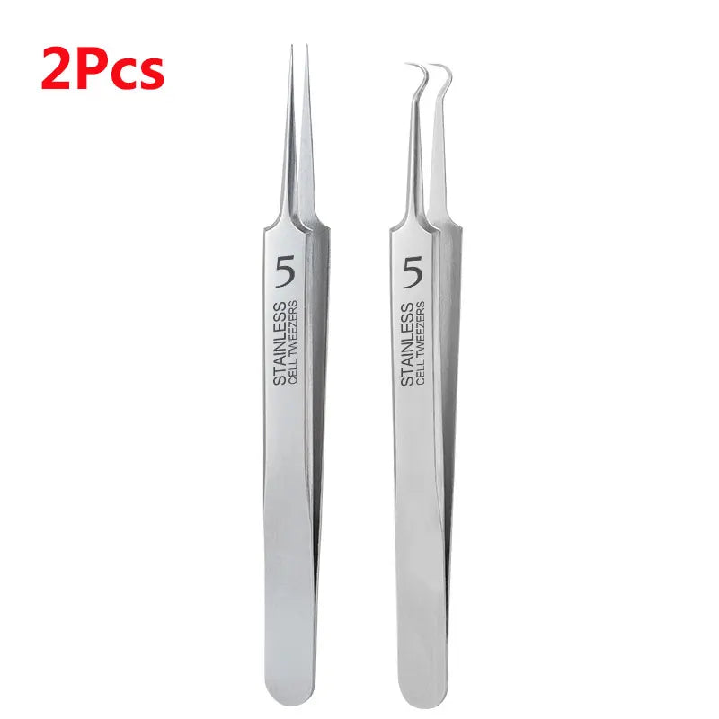 ملقط ألماني فائق الدقة رقم 5 لإزالة الرؤوس السوداء وحب الشباب، أداة خاصة لصالونات التجميل، أداة إبرة لعلاج حب الشباب