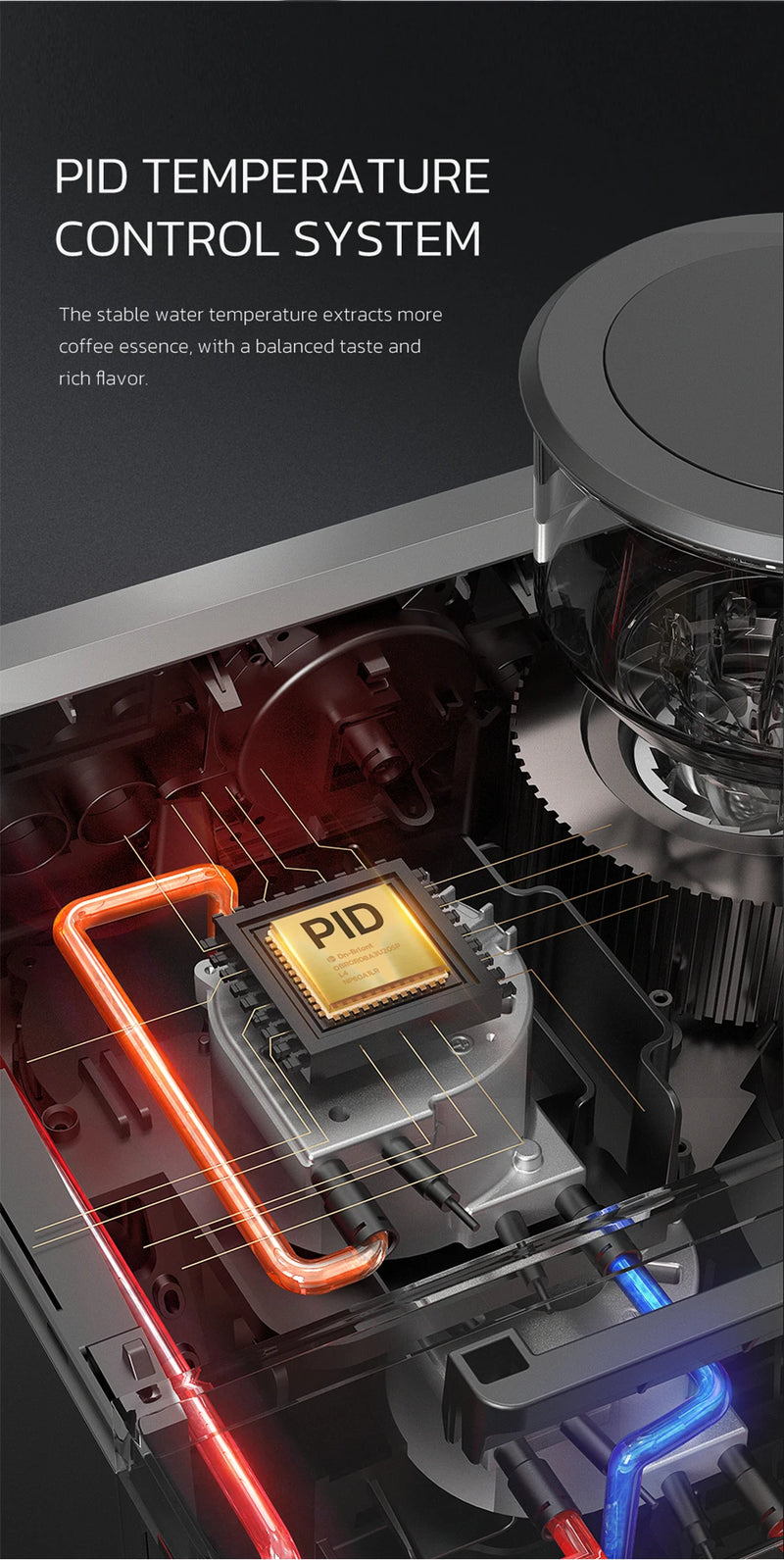 ماكينة صنع قهوة HiBREW بنظام الغلاية المزدوجة Barista Pro 20Bar من حبوب البن إلى الإسبريسو مع مجموعة كاملة للمقهى والفندق والمطعم H7A