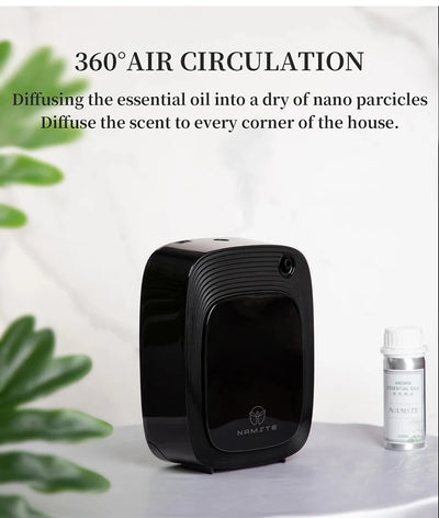 NAMSTE 1000m³ موزع كهربائي للزيوت العطرية، جهاز معطر جو أوتوماتيكي للمنزل، أبيض/أسود