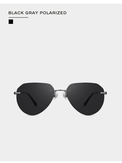 نظارات شمسية جديدة من كابوني للرجال، مستقطبة، عدسات فوتوكرومية سوداء، خفيفة الوزن للغاية، بدون إطار، نظارات قيادة BS22003