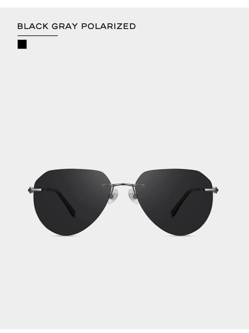 نظارات شمسية جديدة من كابوني للرجال، مستقطبة، عدسات فوتوكرومية سوداء، خفيفة الوزن للغاية، بدون إطار، نظارات قيادة BS22003