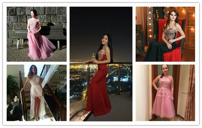 فساتين وصيفات العروس من الدانتيل بفتحة على شكل حرف V لحفلات التخرج مع زخارف وهمية للعروس وحفلات الزفاف وفساتين الحفلات الراقصة وفساتين المناسبات الرسمية