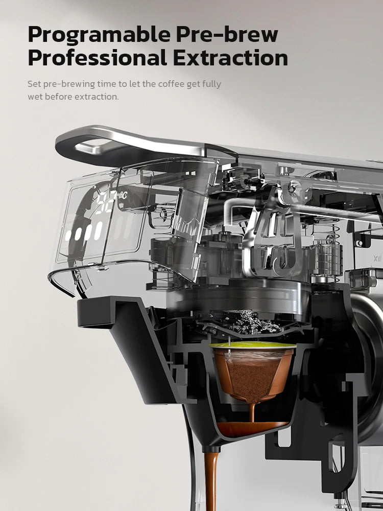 ماكينة صنع قهوة كبسولة هاي برو 6 في 1، متعددة الاستخدامات، ساخنة/باردة، قهوة إسبريسو كافيتيرا كابتشينو، ماكينة صنع قهوة دولتشي جوستو نسبرسو بودرة H1B