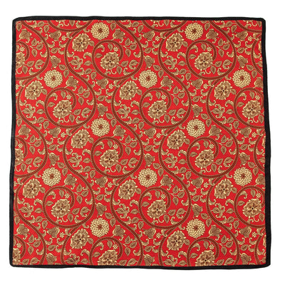 وشاح حريري مربع فاخر مطبوع باللون الأصفر بتصميم ريترو جديد لعام 2025 مصنوع من حرير التوت بنسبة 100% من فور سيزونز