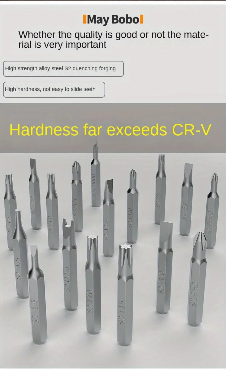 مجموعة مفكات براغي دقيقة 25 في 1، فيليبس توركس، رأس مسطح سداسي، رأس مفك براغي مغناطيسي لأجهزة iPhone وPC وساعة وكاميرا ونظارات