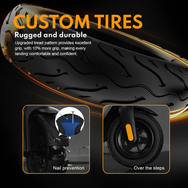 سكوتر كهربائي للبالغين HUANCI X9، 15.6 أمبير/ساعة، 550 واط، 48 فولت، 40 كم/ساعة، سكوتر كهربائي قابل للطي، 10 بوصات، لوح تزلج كهربائي