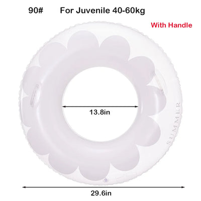 ROOXIN Baby Child حلقة مقعد سباحة قابلة للنفخ أنبوب حلقة سباحة للأطفال والكبار حلقة سباحة تعويم حمام السباحة معدات اللعب المائية