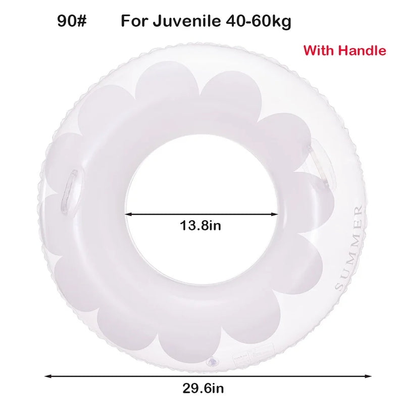 ROOXIN Baby Child حلقة مقعد سباحة قابلة للنفخ أنبوب حلقة سباحة للأطفال والكبار حلقة سباحة تعويم حمام السباحة معدات اللعب المائية