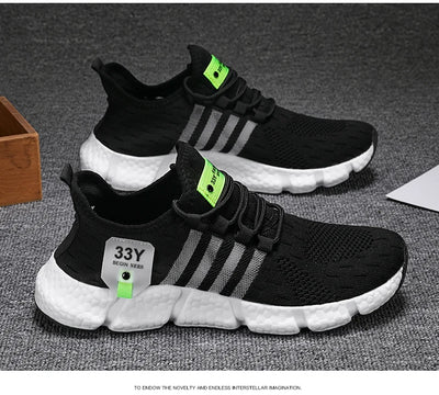 حذاء رجالي شبكي قابل للتنفس، حذاء مسطح عصري خفيف الوزن للمشي، مقاس كبير، حذاء تنس رجالي، حذاء جري ولياقة بدنية خارجي 2024